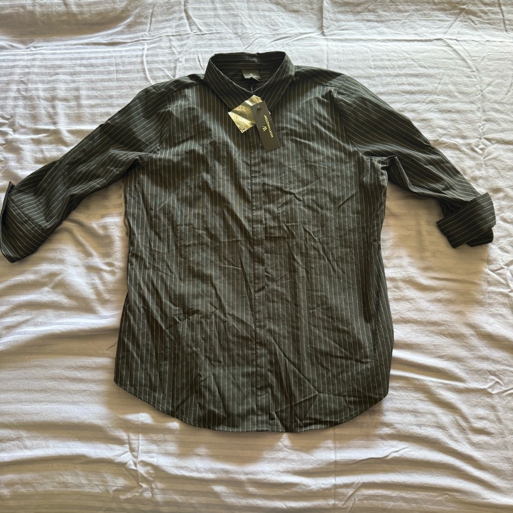 Worthington Women's Black Striped Blouse